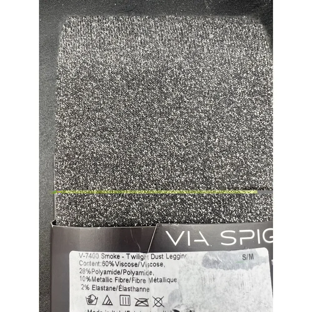 Via Spiga Tights Smoke Gray Size S/M NWT Twilight Dust Pattern New